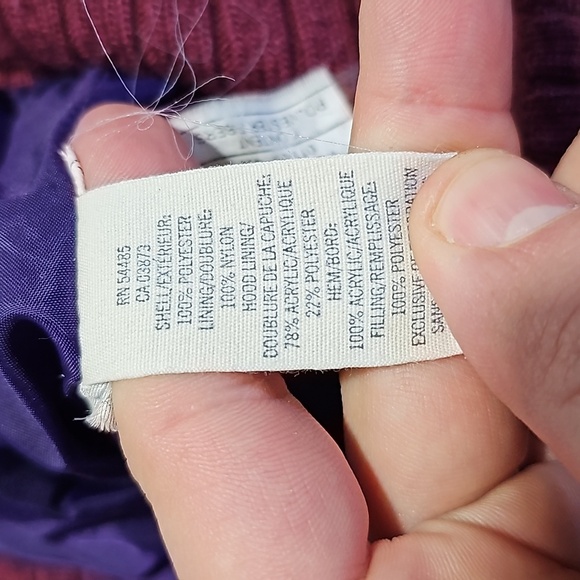 American Eagle medium purple zip up hooded vest jacket - Picture 7 of 8